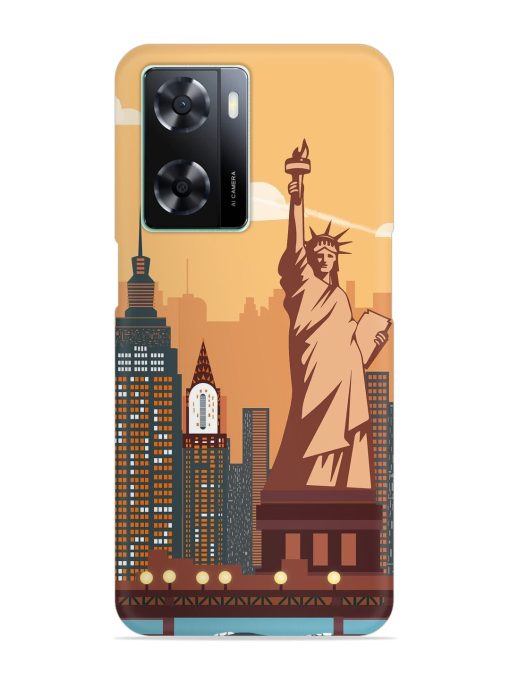 New York Statue Of Liberty Architectural Scenery Snap Case for Oppo A57 (4G)