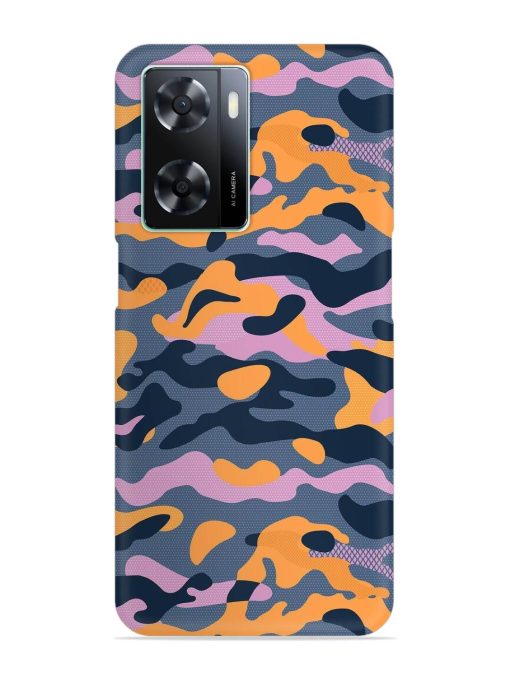 Camouflage Army Military English Orange Art Snap Case for Oppo A57 (4G) Zapvi