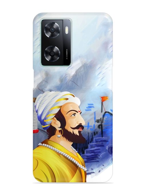 Shivaji Maharaj Color Paint Art Snap Case for Oppo A57 (4G) Zapvi