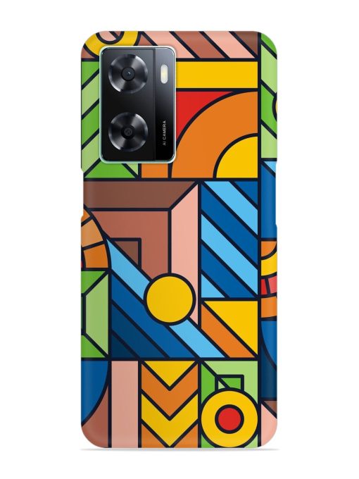 Colorful Geometric Snap Case for Oppo A57 (4G) Zapvi