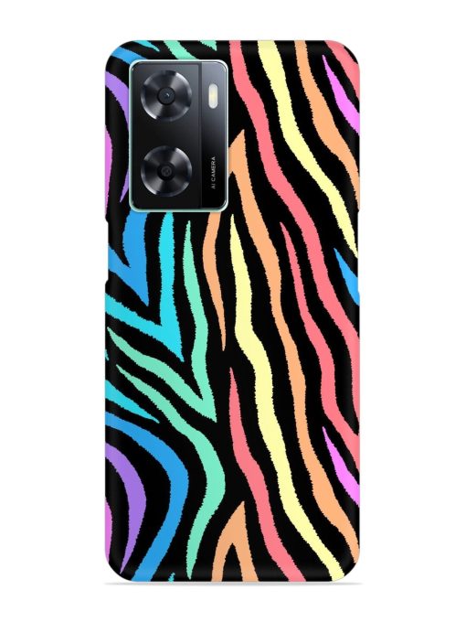 Colorful Abstract Zebra Snap Case for Oppo A57 (4G) Zapvi