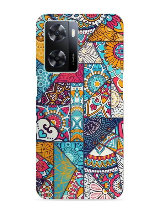 Patchwork Pattern Vintage Snap Case for Oppo A57 (4G) Zapvi