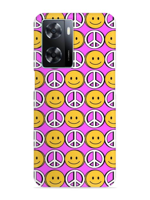 Smiley Face Peace Snap Case for Oppo A57 (4G) Zapvi