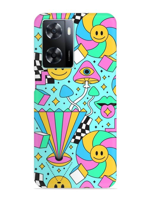 Trippy Rainbow 60S Snap Case for Oppo A57 (4G) Zapvi