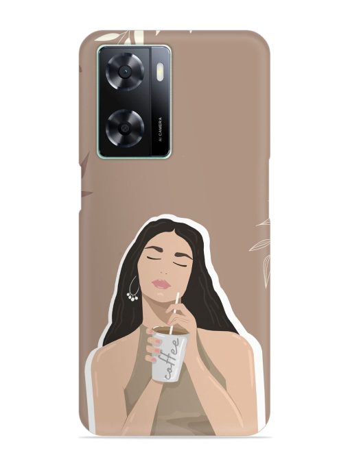 Girl With Coffee Snap Case for Oppo A57 (4G) Zapvi