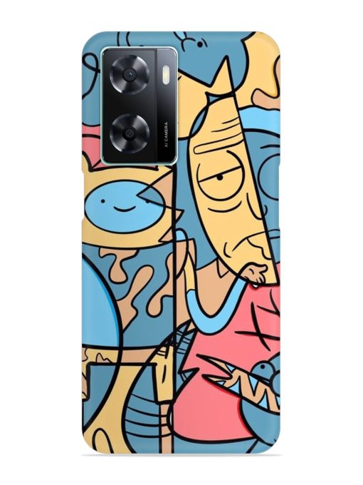 Silly Face Doodle Snap Case for Oppo A57 (4G) Zapvi