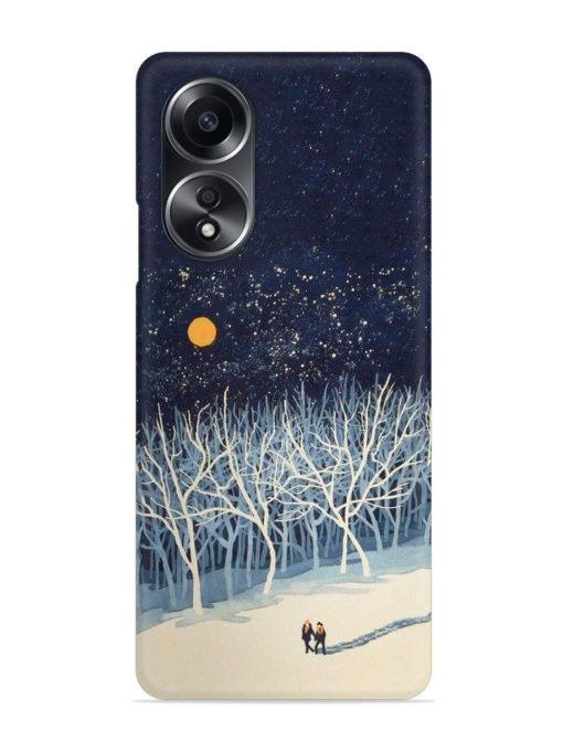 Full Moon Snowshoe Tour Snap Case for Oppo A58 Zapvi