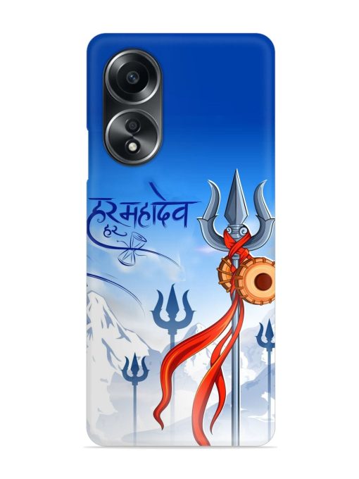 Har Har Mahadev Trishul Snap Case for Oppo A58 Zapvi