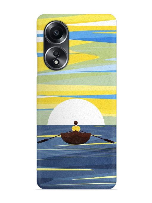 Rowing Person Ferry Paddle Snap Case for Oppo A58 Zapvi