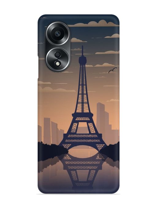 France Paris Eiffel Tower Gradient Snap Case for Oppo A58 Zapvi