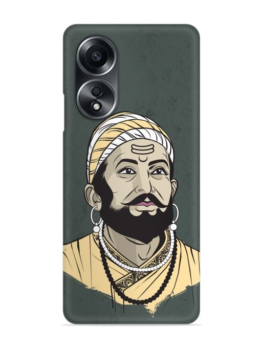 Shivaji Maharaj Vector Art Snap Case for Oppo A58 Zapvi