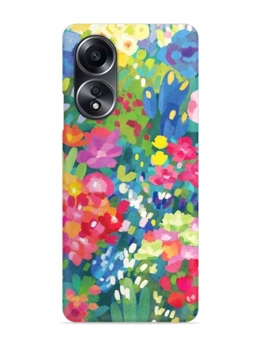 Watercolor Flower Art Snap Case for Oppo A58