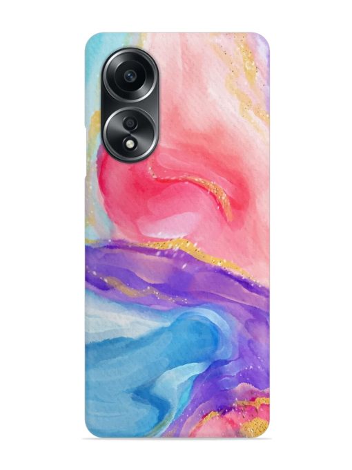 Watercolor Gradient Snap Case for Oppo A58 Zapvi