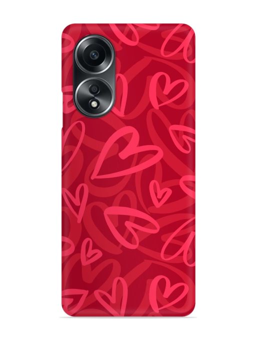 Seamless Romantic Pattern Snap Case for Oppo A58 Zapvi