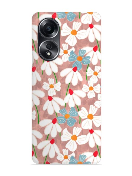 Abstract Petal Flowers Snap Case for Oppo A58 Zapvi