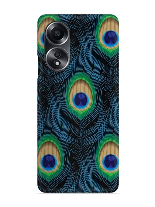 Seamless Pattern Peacock Snap Case for Oppo A58 Zapvi