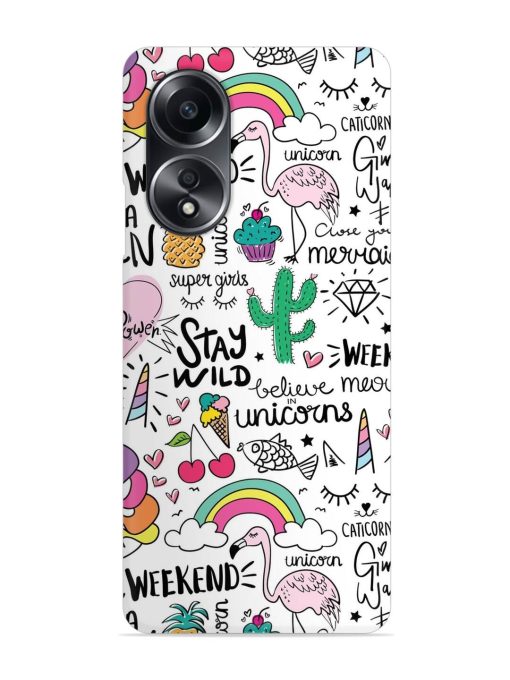 Unicorn Ice Cream Snap Case for Oppo A58