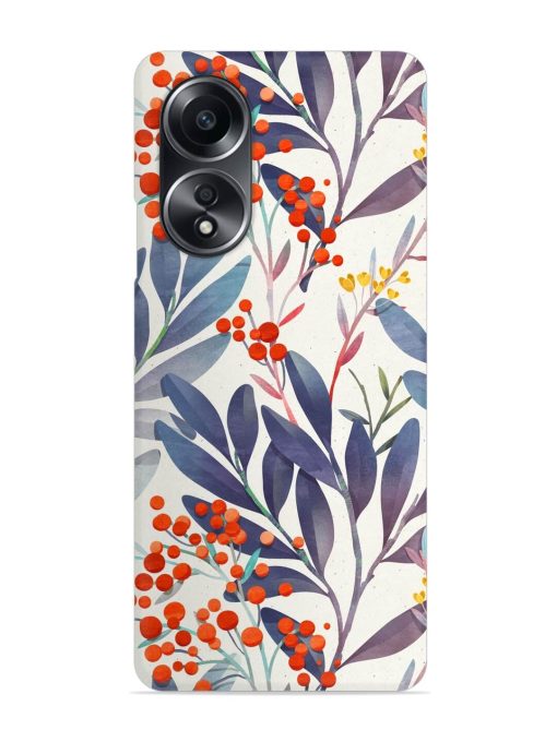 Seamless Floral Pattern Snap Case for Oppo A58