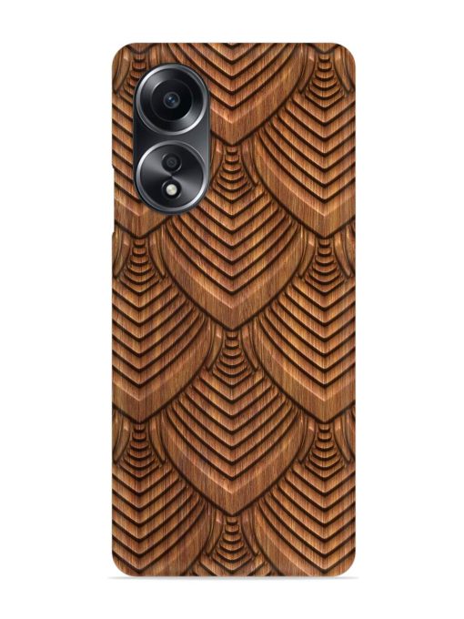 Carved Pattern On Snap Case for Oppo A58 Zapvi