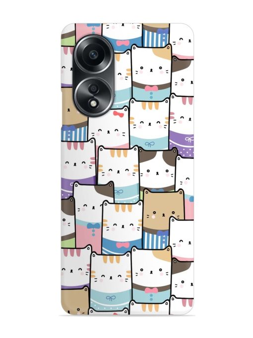 Cute Adorable Cat Snap Case for Oppo A58