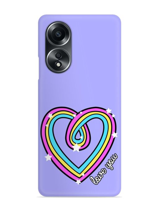 Colorful Rainbow Heart Snap Case for Oppo A58 Zapvi