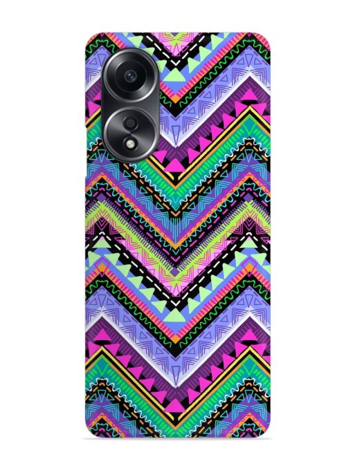 Tribal Aztec Print Snap Case for Oppo A58 Zapvi