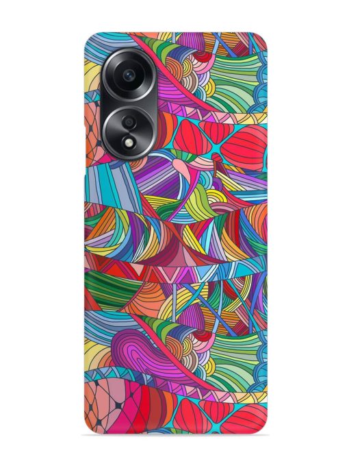 Seamless Patterns Hand Drawn Snap Case for Oppo A58 Zapvi