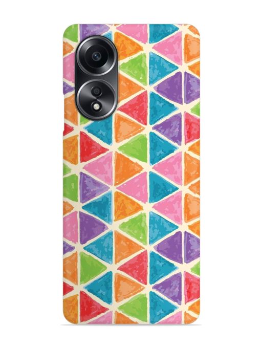 Seamless Colorful Isometric Snap Case for Oppo A58 Zapvi