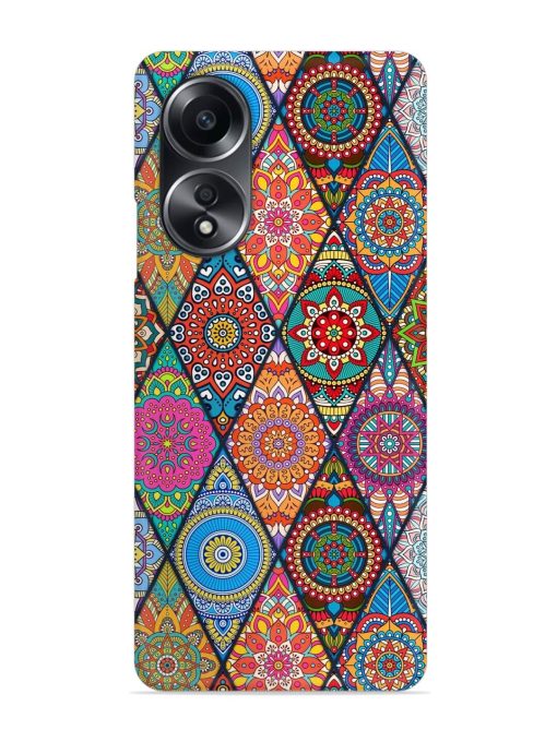 Seamless Tile Pattern Snap Case for Oppo A58 Zapvi