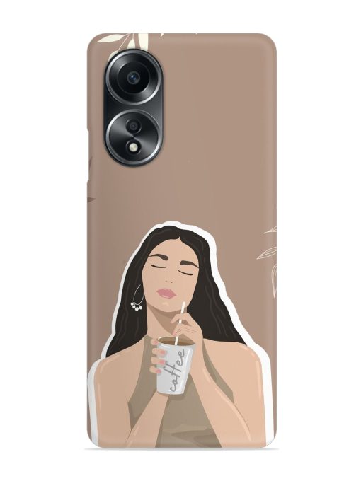 Girl With Coffee Snap Case for Oppo A58