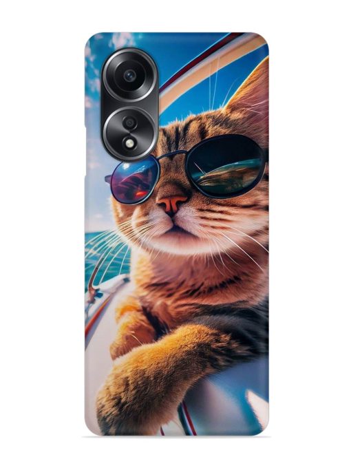 Cat In Style Snap Case for Oppo A58 Zapvi