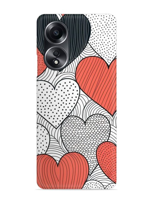 Girly Heart Seamless Snap Case for Oppo A58 Zapvi