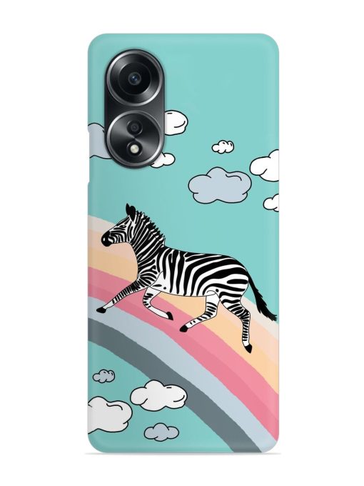 Running Zebra Snap Case for Oppo A58