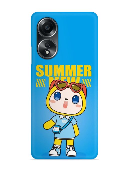 Summer Mew Cartoon Snap Case for Oppo A58