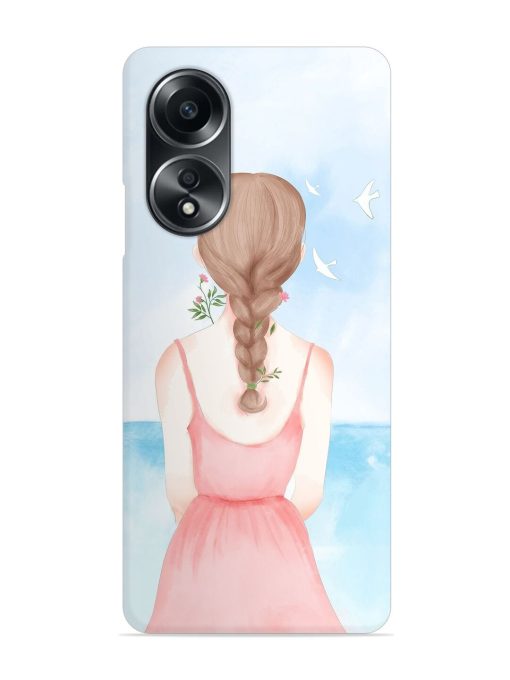 Watercolor Girl Vector Snap Case for Oppo A58