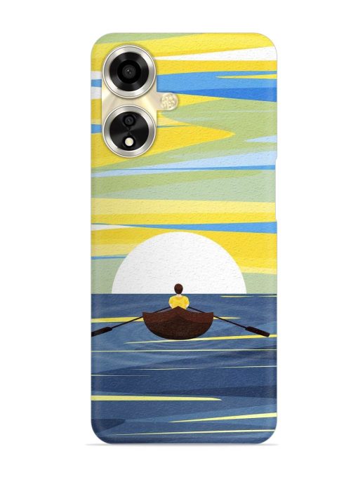 Rowing Person Ferry Paddle Snap Case for Oppo A59 (5G)