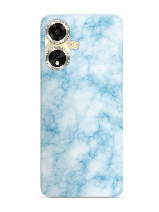 Blue White Natural Marble Snap Case for Oppo A59 (5G) Zapvi