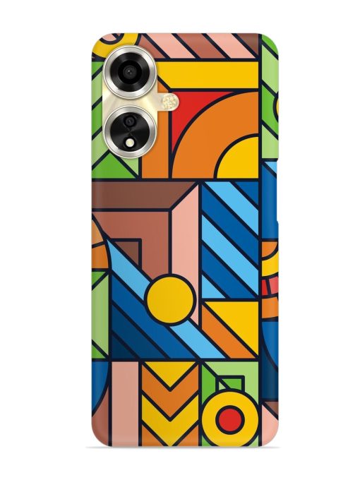 Colorful Geometric Snap Case for Oppo A59 (5G)