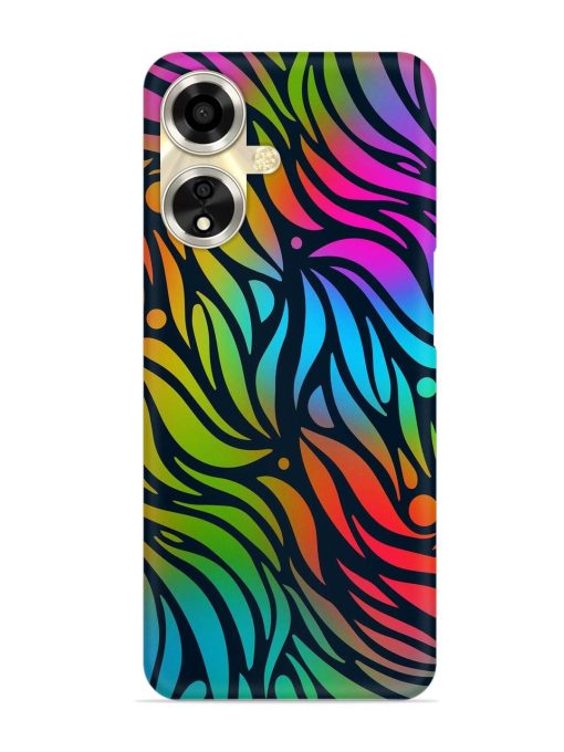 Abstract Leaf Design Snap Case for Oppo A59 (5G)