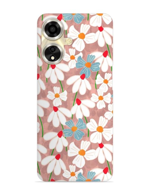 Abstract Petal Flowers Snap Case for Oppo A59 (5G) Zapvi