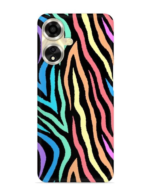 Colorful Abstract Zebra Snap Case for Oppo A59 (5G)