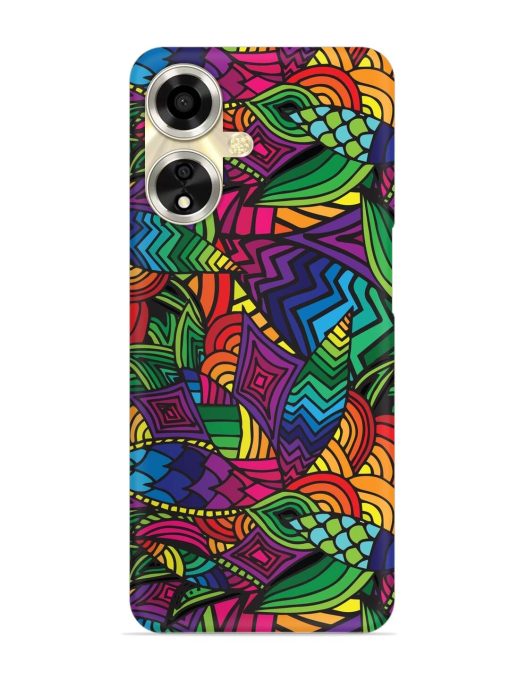 Abstract Multicolor Seamless Snap Case for Oppo A59 (5G)