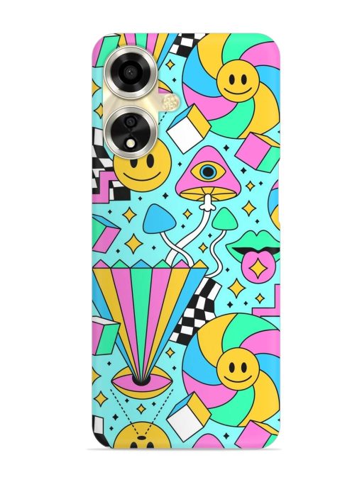 Trippy Rainbow 60S Snap Case for Oppo A59 (5G) Zapvi