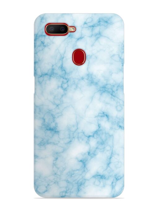 Blue White Natural Marble Snap Case for Oppo A5S Zapvi