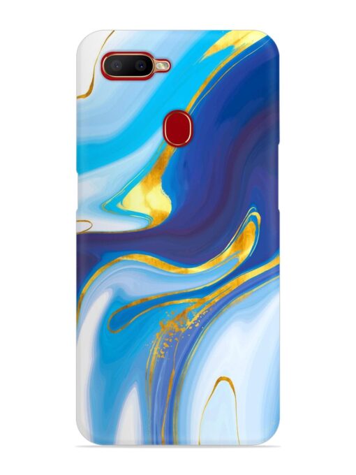 Watercolor Background With Golden Foil Snap Case for Oppo A7 Zapvi