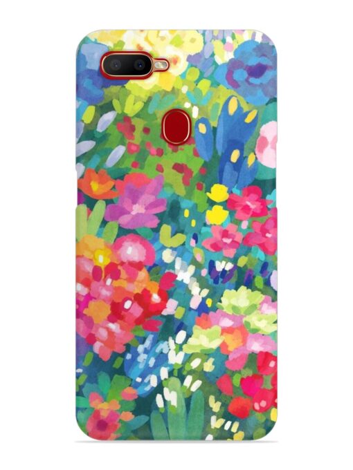 Watercolor Flower Art Snap Case for Oppo A7 Zapvi