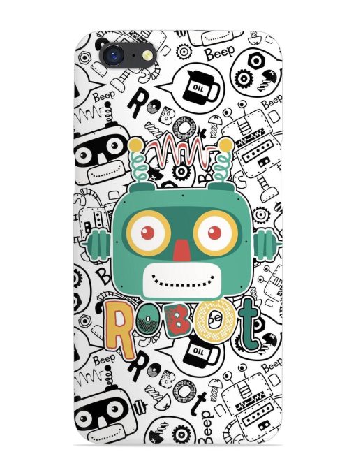 Robot Modern Seamless Pattern Snap Case for Oppo A71 Zapvi