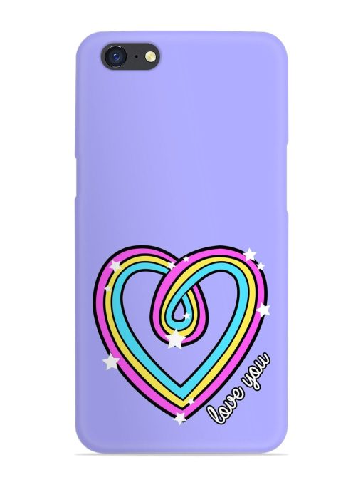 Colorful Rainbow Heart Snap Case for Oppo A71