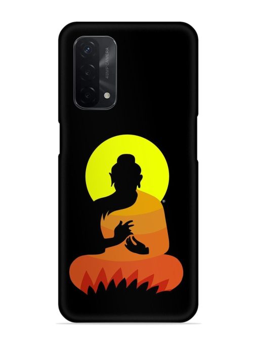 Buddha Art Black Snap Case for Oppo A74 (5G) Zapvi