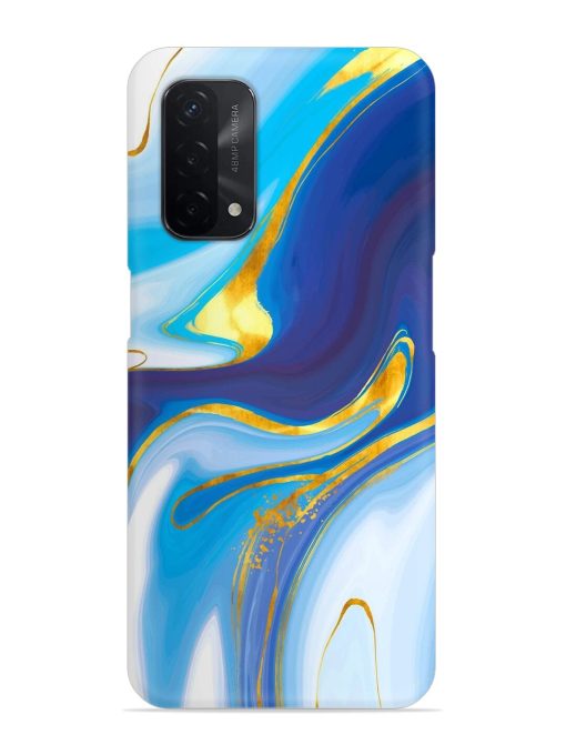 Watercolor Background With Golden Foil Snap Case for Oppo A74 (5G) Zapvi